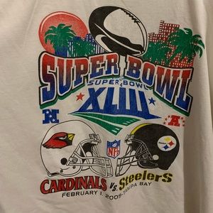 Super Bowl 43 shirt, Cardinals vs. Steelers